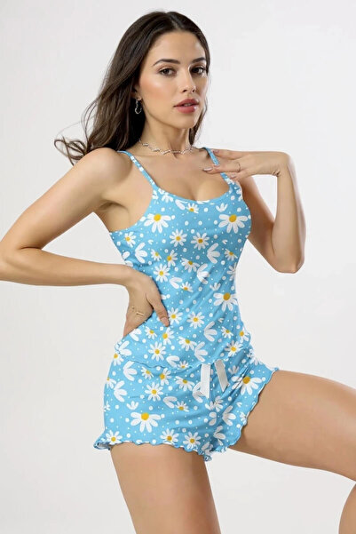 colezium Printed Mi Strap Shorts Pajamas