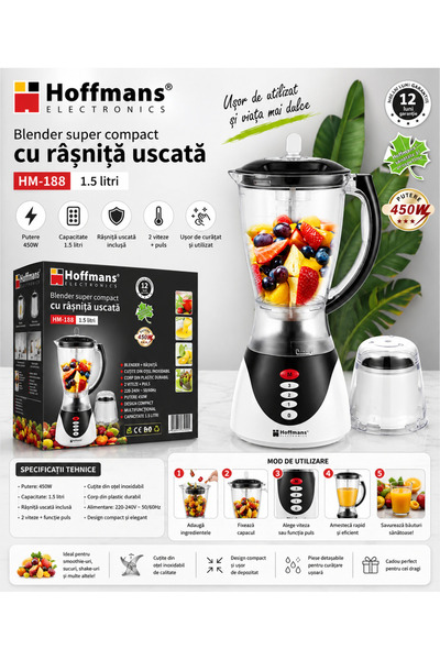hey Blender HOFFMANS 450 W 1.5 l 3 programe