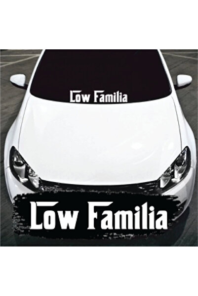 Amo-Stickers Sticker Low Familia Parbriz 70cm Rosu