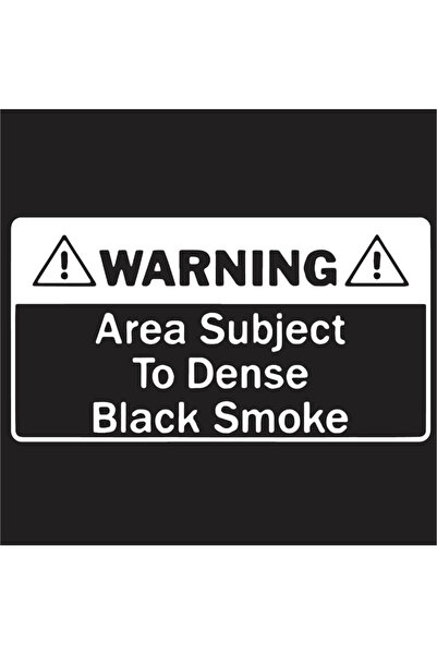 Amo-Stickers Warning Black Smoke 25cm Rosu