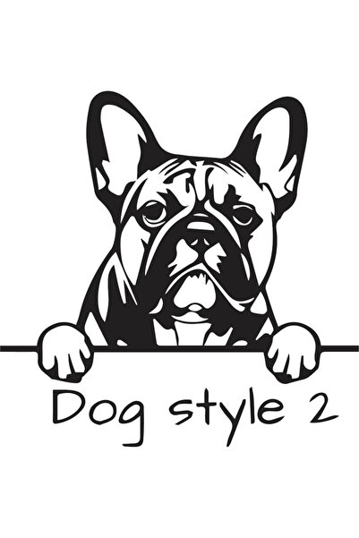 Amo-Stickers Sticker Auto Dog Style 2 25cm Green