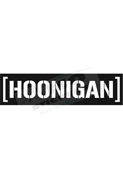 Amo-Stickers Sticker Auto HOONIGAN 25cm Alb