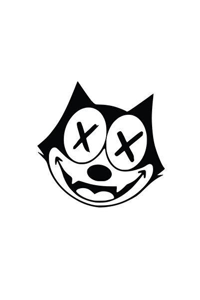 Amo-Stickers Sticker Auto Felix 30cm Argintiu