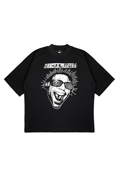 PURE EFFECT Unisex Oversize Hellstar Dennis Rodman V1 Printed Boxy Fit Thick ...