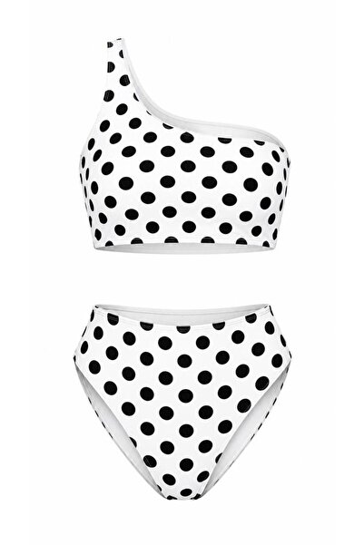 sayina One-Shoulder Polka Dot Bikini Set