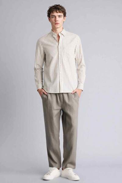 DeFacto 100% Linen Trousers G1397Ax26Sm