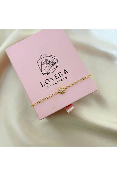 Lovera Jewellery 925 Ayar Gümüş Sertifikalı 14K Gold Renk Kar Tanesi Bileklik...