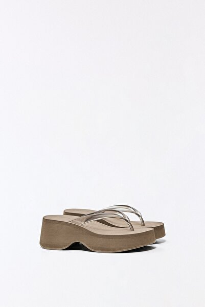 Bershka VİNİL PLATFORM TERLİK