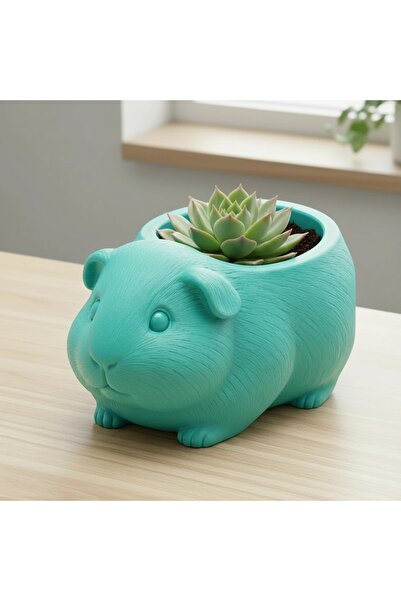 OEM Mini Ghiveci Decorativ Imprimat 3D, Forma Porcusor de Guineea, Suport Pla...