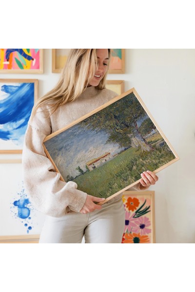 Pegziz Claude Monet Ferma din Montfoucault Tablou |   Poster artistic înrămat...