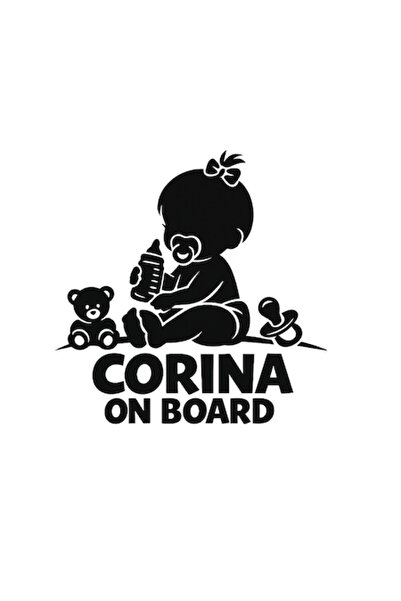 OEM Autocolant decorativ auto  "CORINA LA VOLAN ", 10cm, Negru