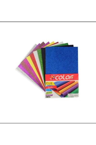 Lisinya Eva A4 Colorat, 10 bucăți, cu sclipici, simplu