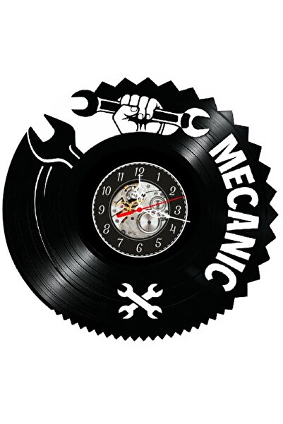 OEM Decorative wall clock made from vinyl record, Mechanic Workshop Model wit...