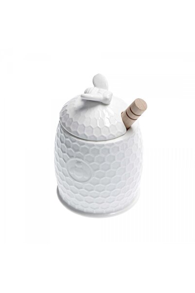 La Porcellana Bianca Recipient miere cu lingura, La Porcellana Bianca, 8CM
