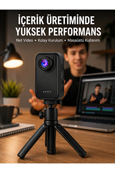 Günlük Kullanıma Uygun Mini Video Kamera Vlog Çekimleri İçin Yeni Nesil -