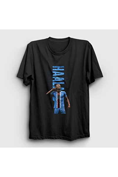 Presmono Unisex Black Listen Erling Haaland Football T-Shirt 615549Tt