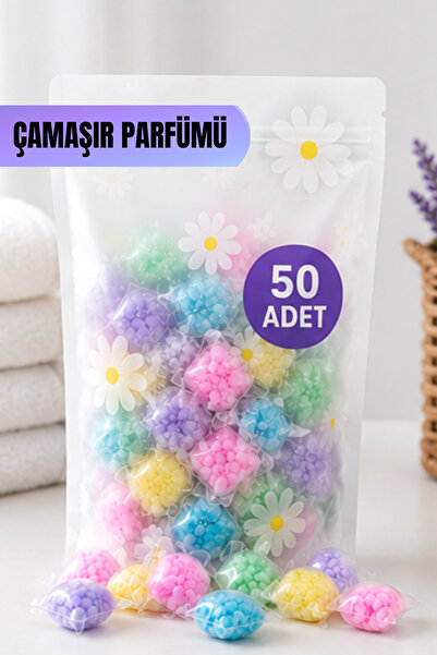 VAN VLECK 50'li Çamaşır Parfümü – Çamaşır Makinesi İçin Tek Kullanımlık Çamaş...