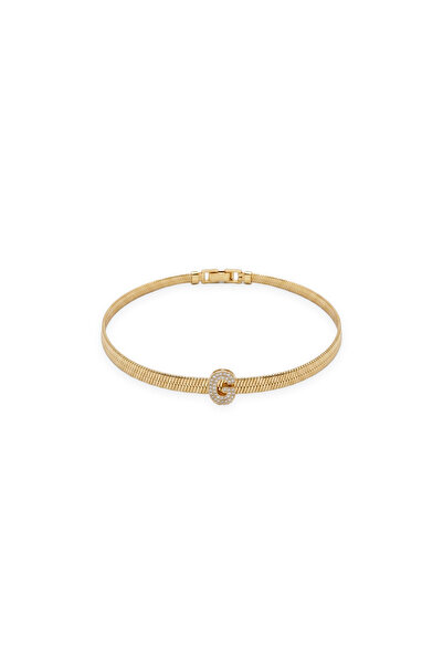 Charmist Çelik Üzeri Altın Kaplama Monogram Gold Harf Bileklik - G