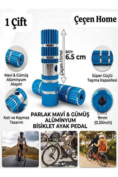 ÇEÇEN HOME Alüminyum 1 Çift Bisiklet Pedalı, Bisiklet Arkası Ayak Koyma Basam...