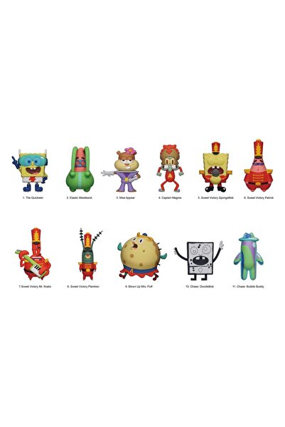 OEM Brelocuri 3D PVC SpongeBob Monogram, set 24 bucati, multicolor
