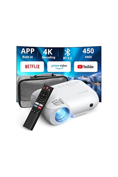 YOTON Proiector Y9, 4K, 20000 Lumeni, Wifi, Bluetooth 5.2, cu geantă