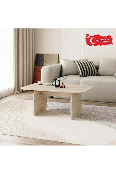 Mourah Home Pietra Modern Coffee Table, Engineered Wood, 100x60x41.8 cm, Mini...