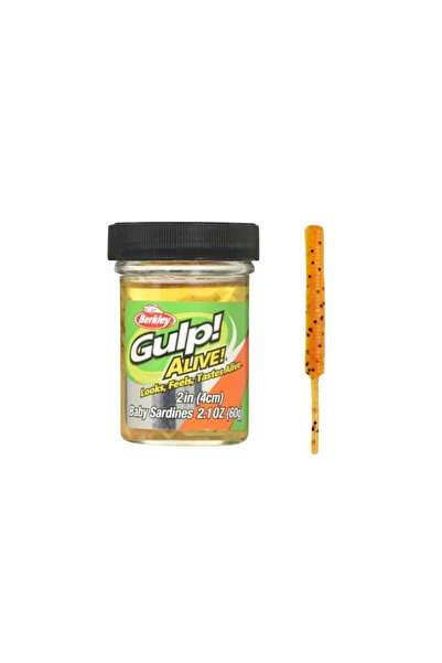 BERKLEY Gulp Alive Baby Sardine 4cm LRF Silikonu Renk: ORANGE TİGER