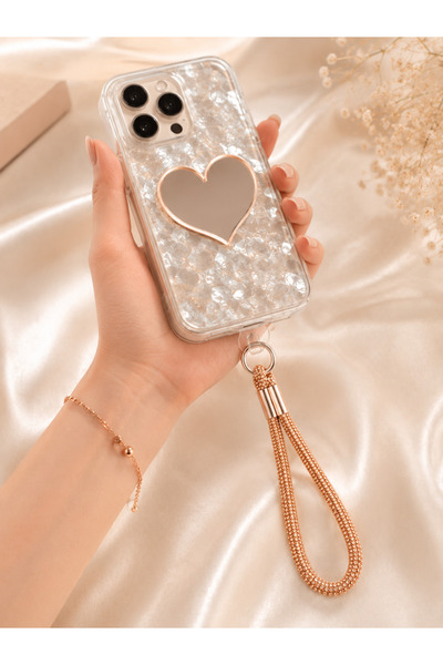 Kumru Studio Gold Stone Phone Wrist Strap – Stylish Hand Strap with Crystal S...