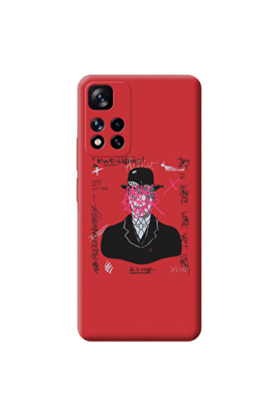 Other Xiaomi Redmi Note 11 Pro 5G Awes Red Colored Silicone TPU Θήκη