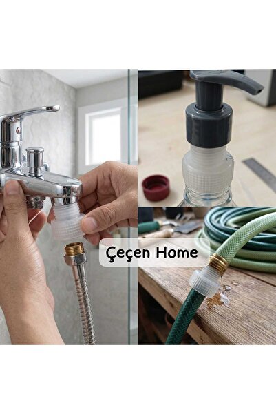 ÇEÇEN HOME محول بلاستيكي لخرطوم الدش، محول خرطوم الحمام، محول خرطوم الدش، محو...