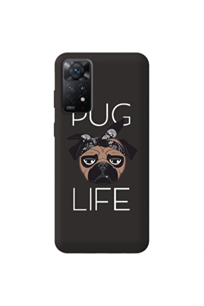 Other Xiaomi Redmi Note 11 4G Pug Life Black Colored Silicone TPU Θήκη