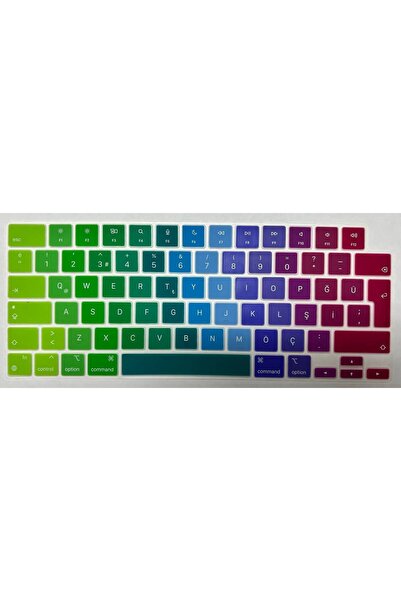 hk Macbook Neo 13 inç A3404 2026 Model Türkçe Q Silikon Klavye Koruyucu