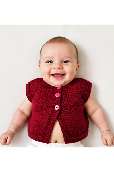 efholde 0-3 Months Newborn Baby Vest (100% Hand Knitted)