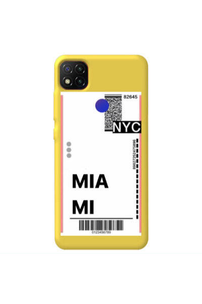 Other Xiaomi Redmi 9c Miami NYC Yellow Colored Silicone TPU Θήκη