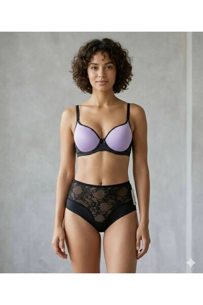 SOLENIA Women's Underwire Supported High Waist Bra Panty Set
