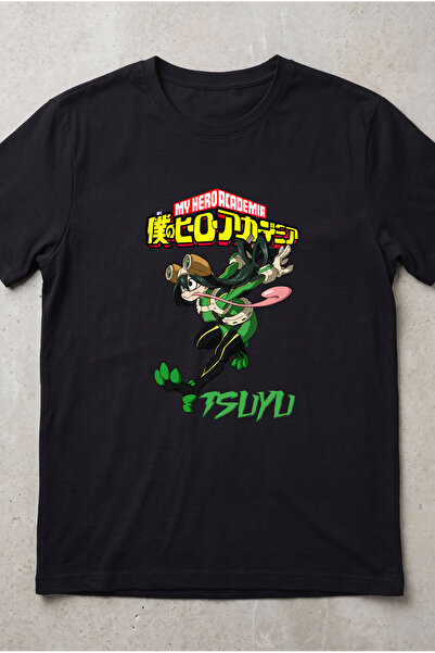 Silkensoul My Hero Academia Tsuyu Anime Printed Standard Cut Unisex Tshirt