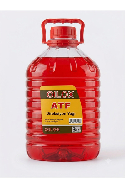 OİLOX Atf Hidrolik Direksiyon Yağı Kırmızı pet Ambalaj 3 Lt