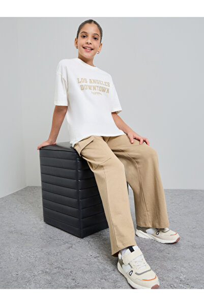 Styli Teen Girls Oversized T-Shirt and Cargo Joggers Set