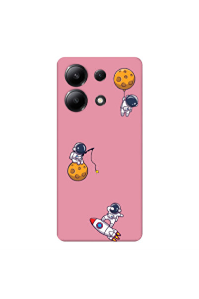 Other Xiaomi Redmi Note 13 4G Cute astronauts Pink Colored Silicone TPU Θήκη