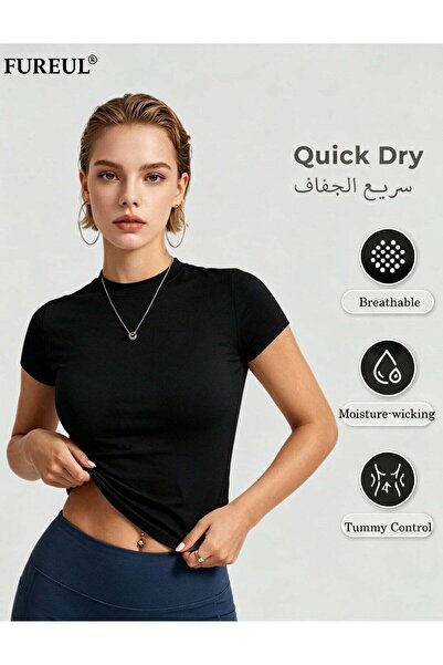 FUREUL Quick Dry T-Shirt for Women, Slim Fit Short Sleeve Sports Tee, Breatha...
