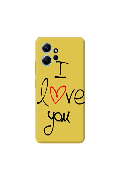 Other Xiaomi Redmi Note 12 4G i love you Yellow Colored Silicone TPU Θήκη