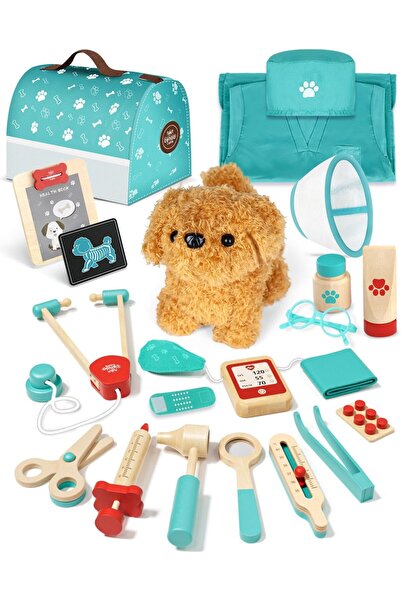 Arabest Pretend & Kitchen Playsets,Wooden Doctor Kit for Kids,Educational Rol...