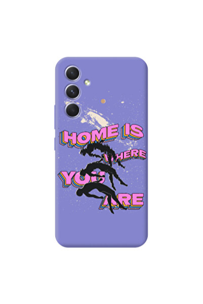 Other Samsung A56 Home Is Where Purple Colored Silicone TPU Θήκη
