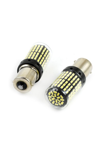 OEM Σετ 2τμχ Mονοπολικές Λάμπες LED 1156 CanBus με 144 SMD 12-24V - Λευκό PLUS4