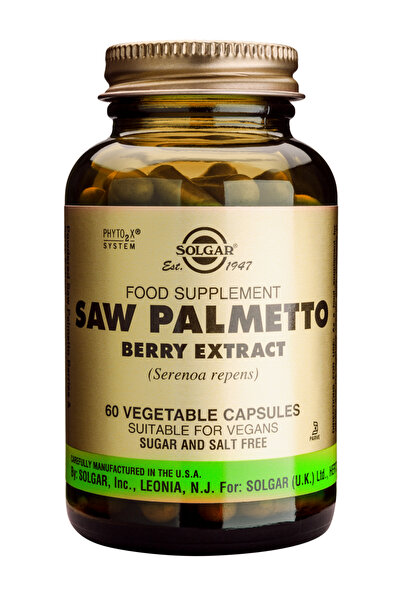 Solgar Extract de fructe de Saw Palmetto 60 capsule (Palmier pitic)