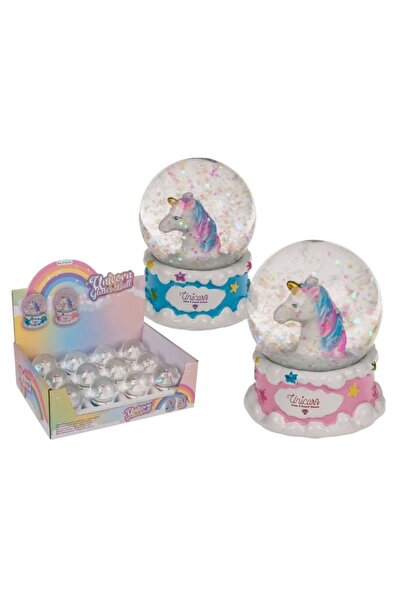 MC Micostore Glob din sticlă unicorn Out of the blue, 190361, cu sclipici, 6x...