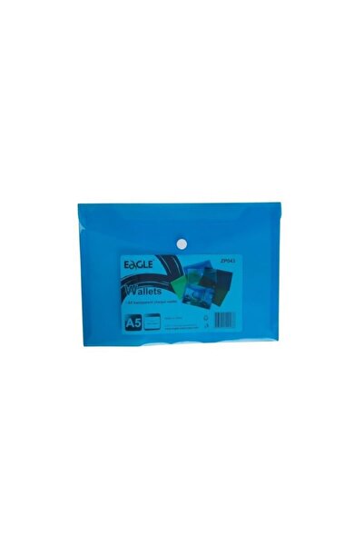 MC Micostore Пластмасова папка Eagle ZP043, със закопчалка, А5, прозрачна / синя