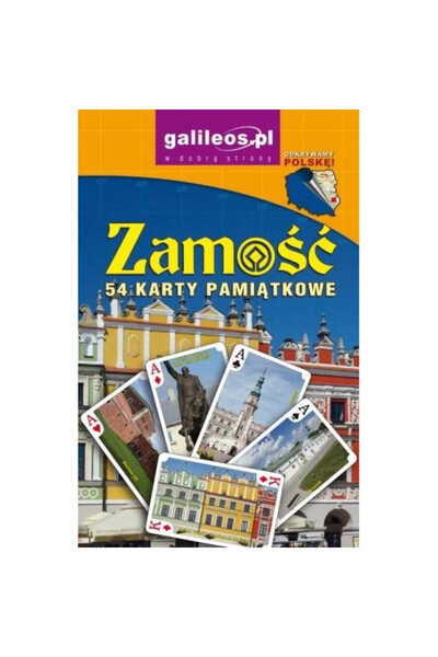 Plan Carti de joc Zamosc, suvenir cu imagini ale atractiilor, Multicolor, 54 ...