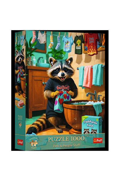 Trefl Puzzle 1000 piese Premium Plus - Ziua spălării, Raton (12139)