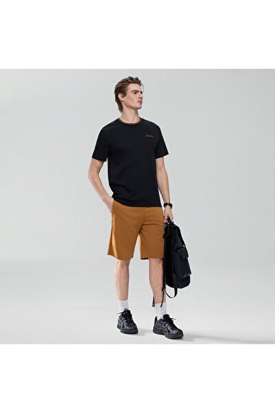 Giordano شورت رجالي متوسط الارتفاع بتطريز عادي